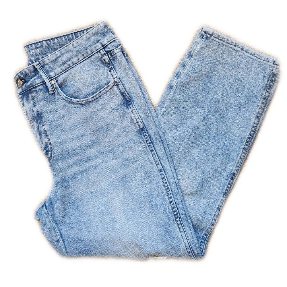 White House Black Market Light Wash Straight Leg Jeans